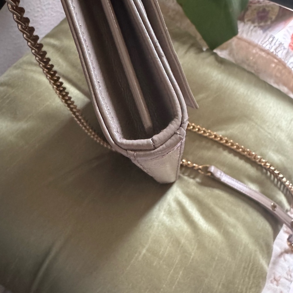 Yves Saint Laurent Quilted Taupe Crossbody Bag - Picture 7 of 8
